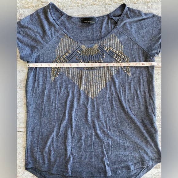 I JEANS BY BUFFALO GREY EMBELISHED GREY SHORT SLEEVE HIGH LOW HEM
TSHIRT SIZE M - Picture 8 of 8